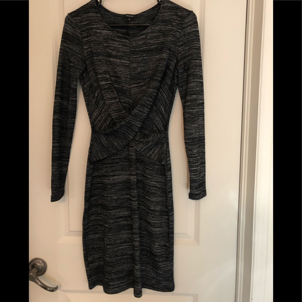 Dark heathered grey sweater dress